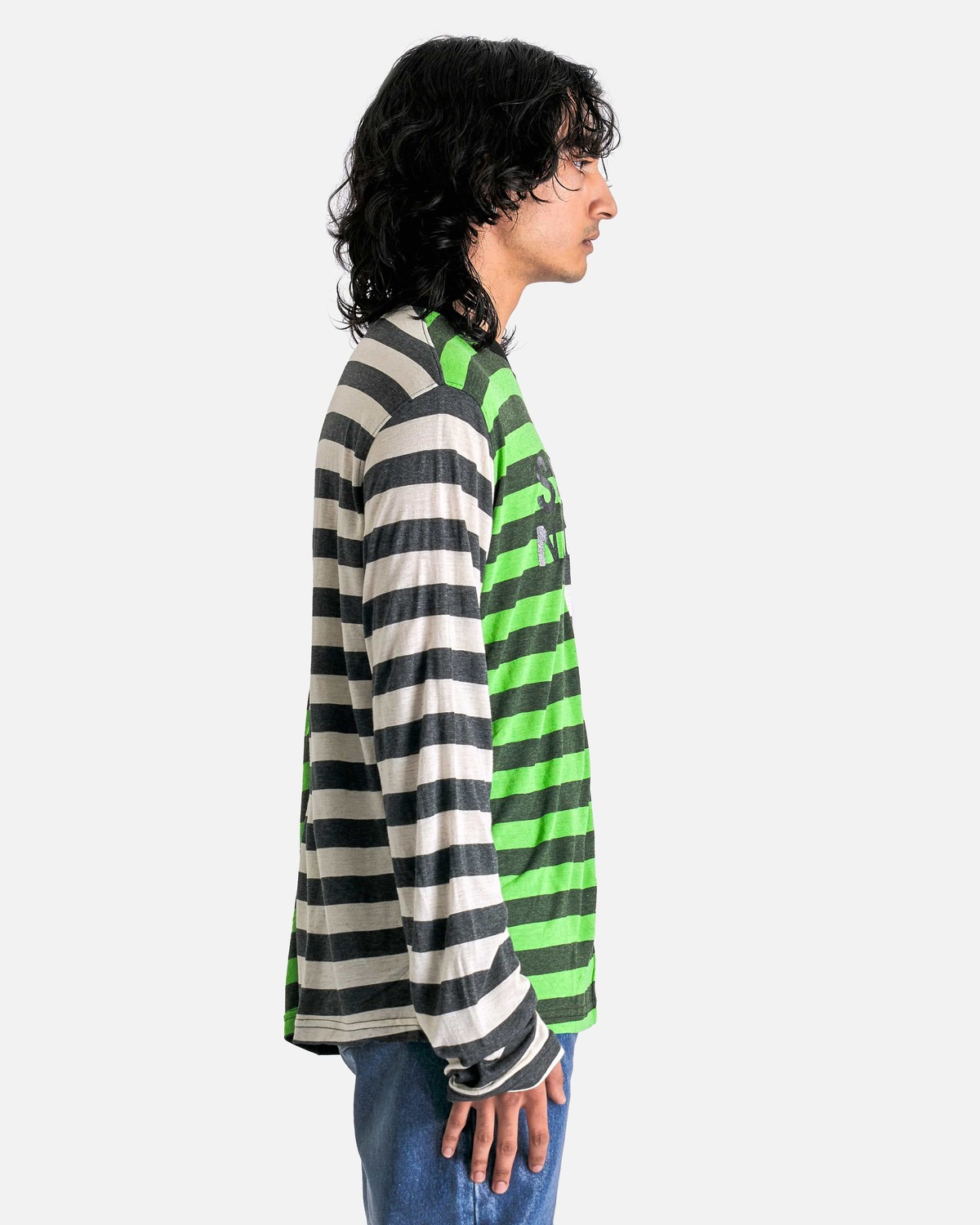 Satoshi Nakamoto Offset Stripe Logo Longsleeve - Multicolor Stripe