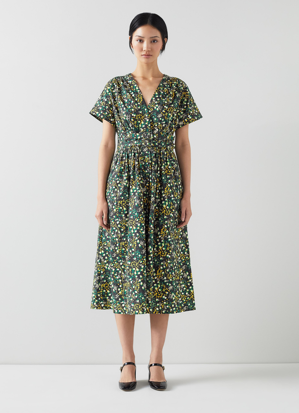 LK Bennett Eva Dress - Black Buttercup Meadow Print | Garmentory LK Bennett Eva Dress - Black Buttercup Meadow Print | Garmentory