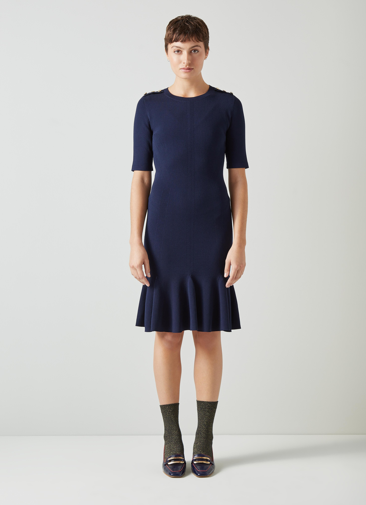 LK Bennett Annmarie Dress - Vy Blue | Garmentory