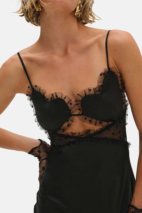 for love and lemons val maxi dress For Love & Lemons Val Maxi Dress | Black | Size M