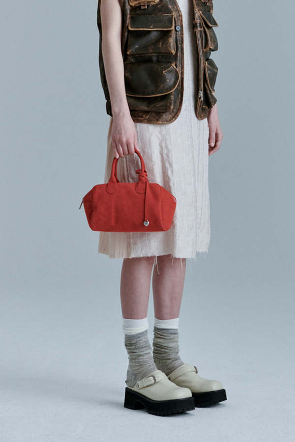 トートバッグ [Margesherwood] / SOFT BOWLING BAG / red suede MARGESHERWOOD】☆SOFT BOWLING BAG (MARGE SHERWOOD/トート