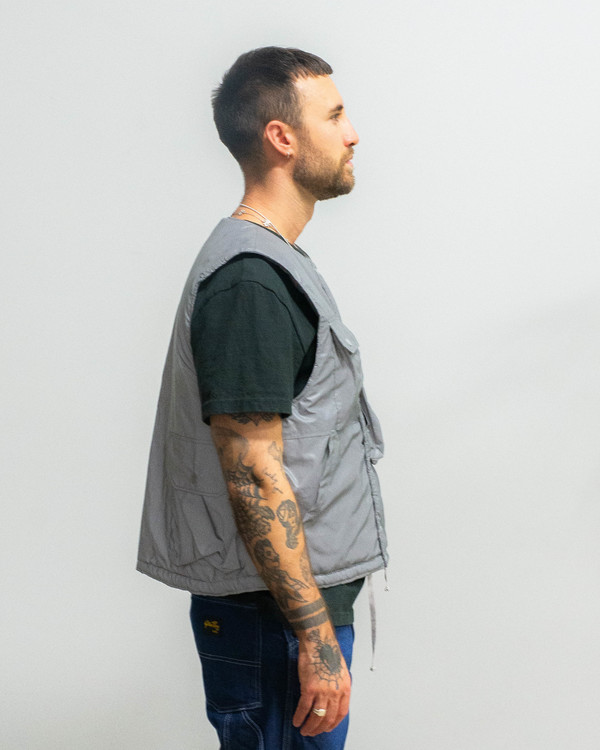 Engineered Garments Cover Poly Reflective Taffeta Vest - Silver