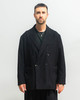 Engineered Garments DBL Peak Solid Poly Wool Flannel Jacket - Black  - Thumbnail 1