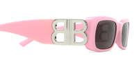Balenciaga Dynasty Rectangle Sunglasses - Pink - Thumbnail 4