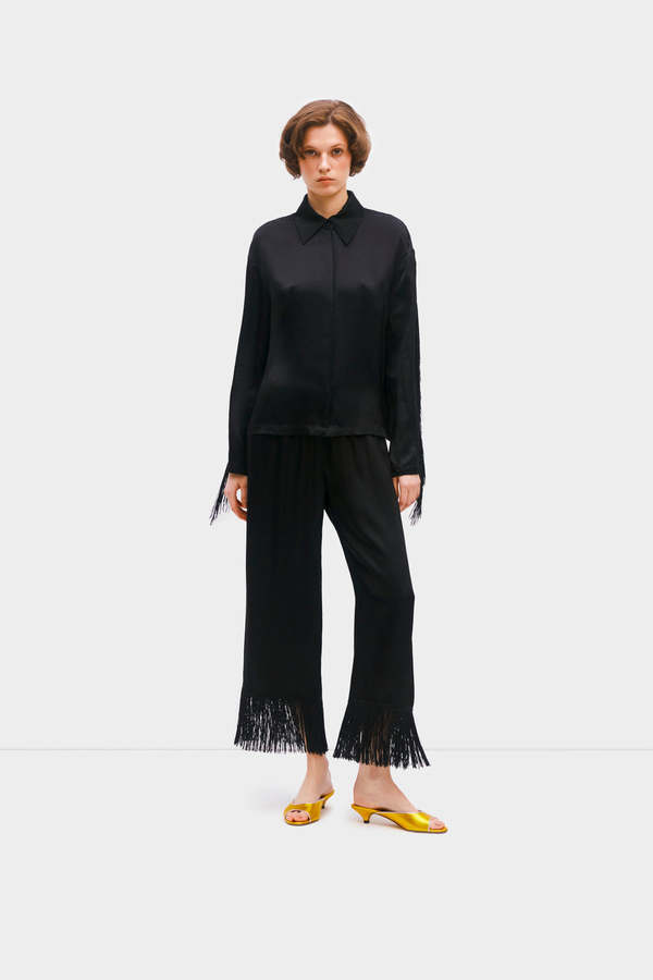 Sleeper Cosmic Cowboy Fringed Set - Black Sleeper Cosmic Cowboy Fringed Set - Black