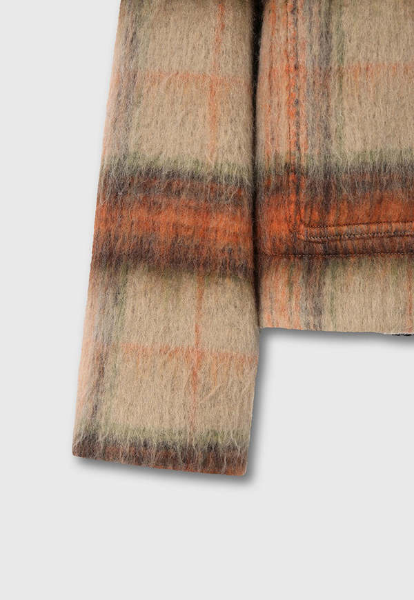 Tonywack Check Wool Mohair Blouson - Beige/Rust | Garmentory