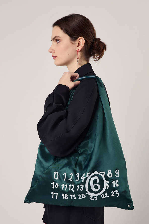 MM6 Maison Margiela Classic Japanese Logo-print Tote Bag - Forest