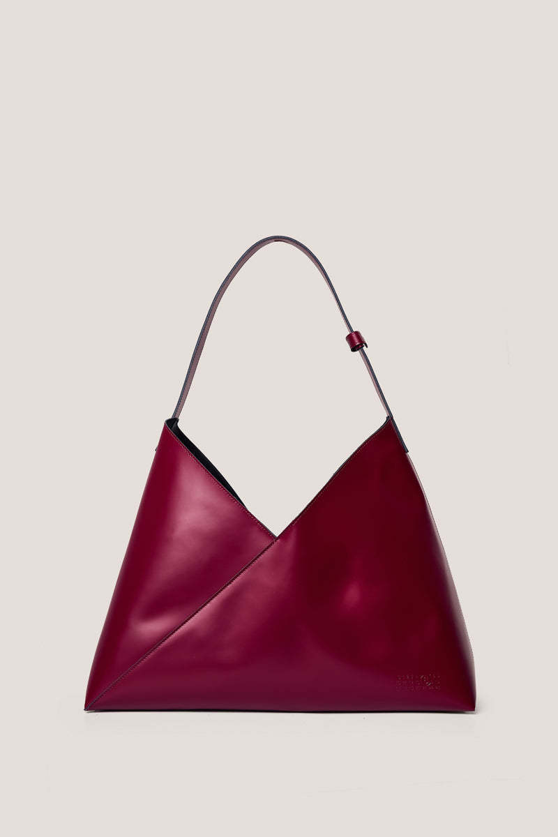 MM6 Maison Margiela Large Fortune Cookie Leather Tote Bag - Red