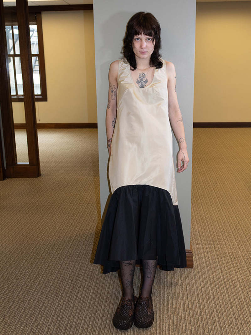 Chelsea Mak Lyon Dress - Champagne/Black