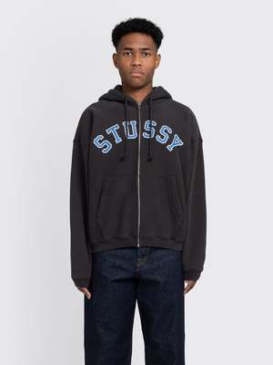 Stussy Graphic Zip Hood - Washed Black | Garmentory