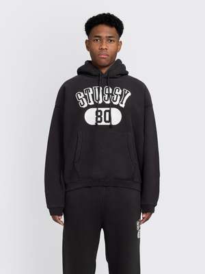 Stussy 80 Relaxed Hood - Washed Black | Garmentory