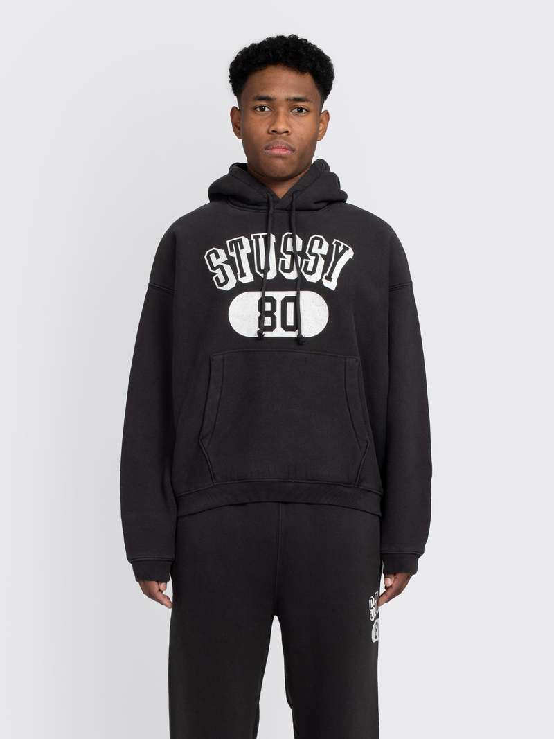 Stussy 80 Relaxed Hood - Washed Black | Garmentory