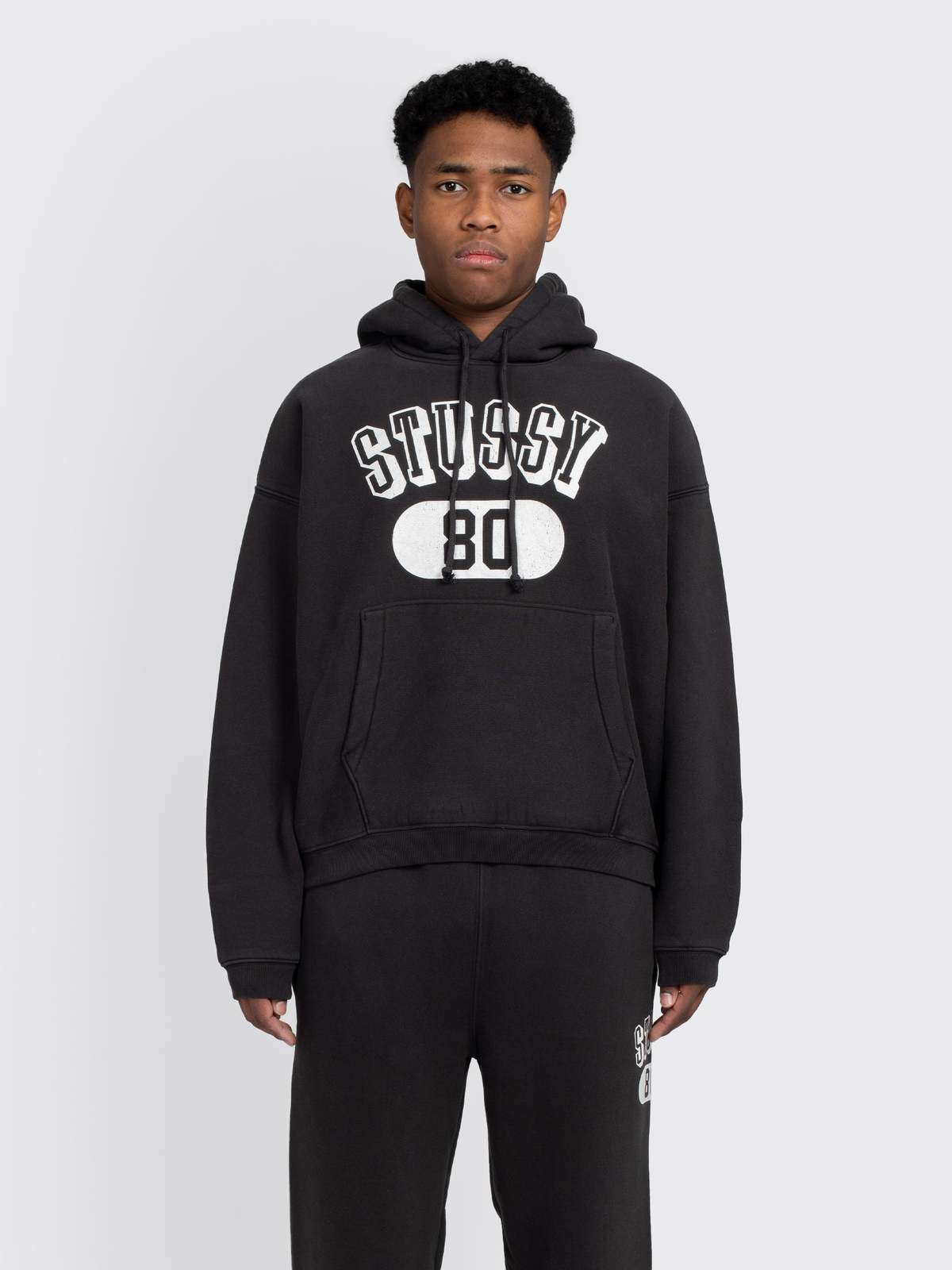 Stussy 80 Relaxed Hood - Washed Black | Garmentory