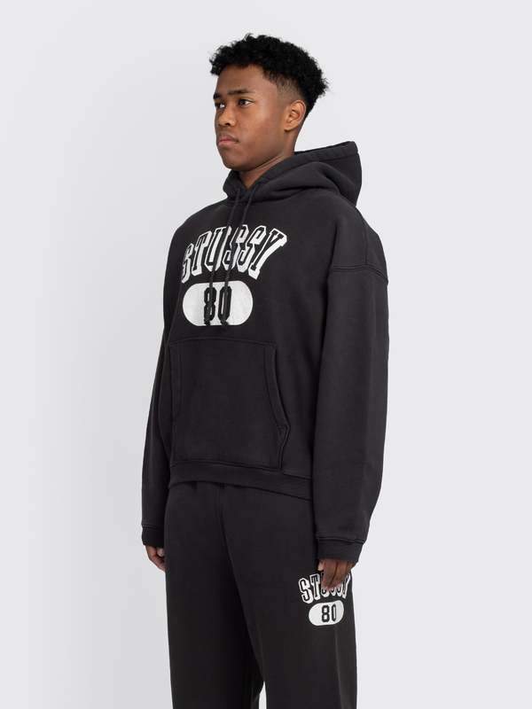 Stussy 80 Relaxed Hood - Washed Black | Garmentory