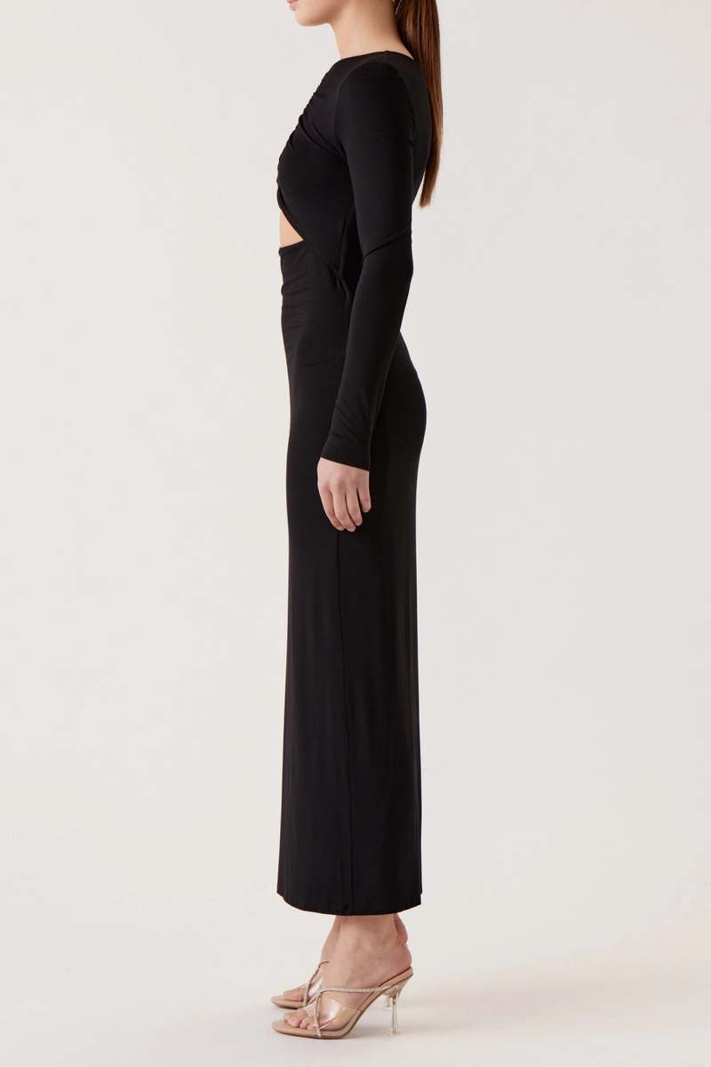 Sophie Rue Ruched Stella Dress - Black