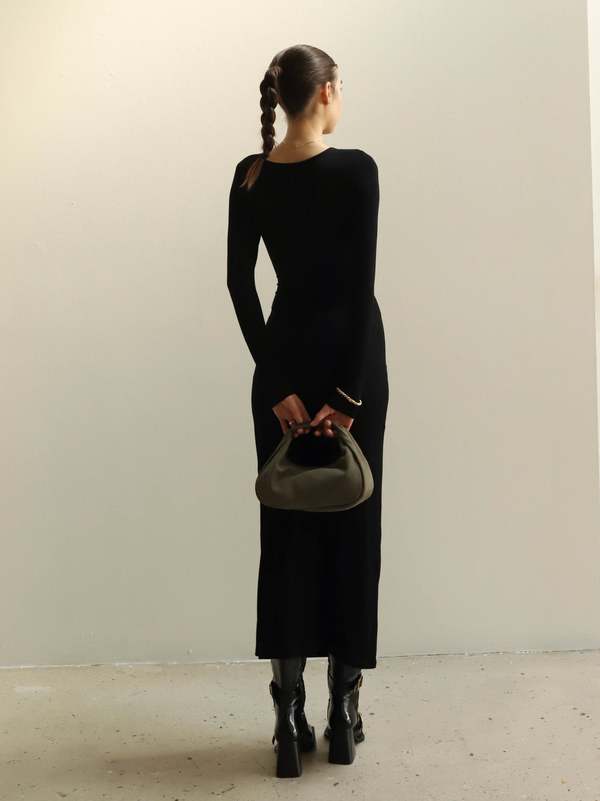 Sophie Rue Ruched Stella Dress - Black