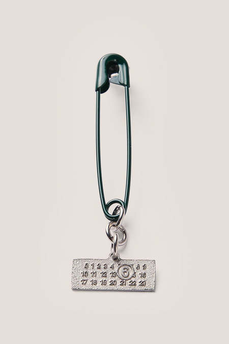 MM6 Maison Margiela Safety Pin Brass Earrings - Yellow