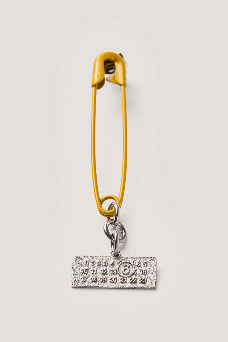 MM6 Maison Margiela Safety Pin Brass Earrings - Yellow