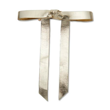 LeLe Sadoughi Blanche Bow Belt - Khaki | Garmentory display picture 2