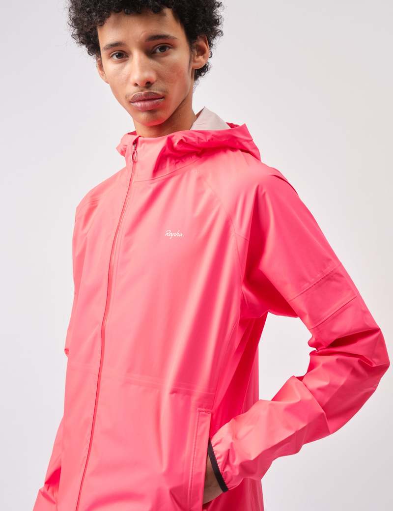 Rapha Men's Commuter Jacket - High Vis Pink/Silver | Garmentory
