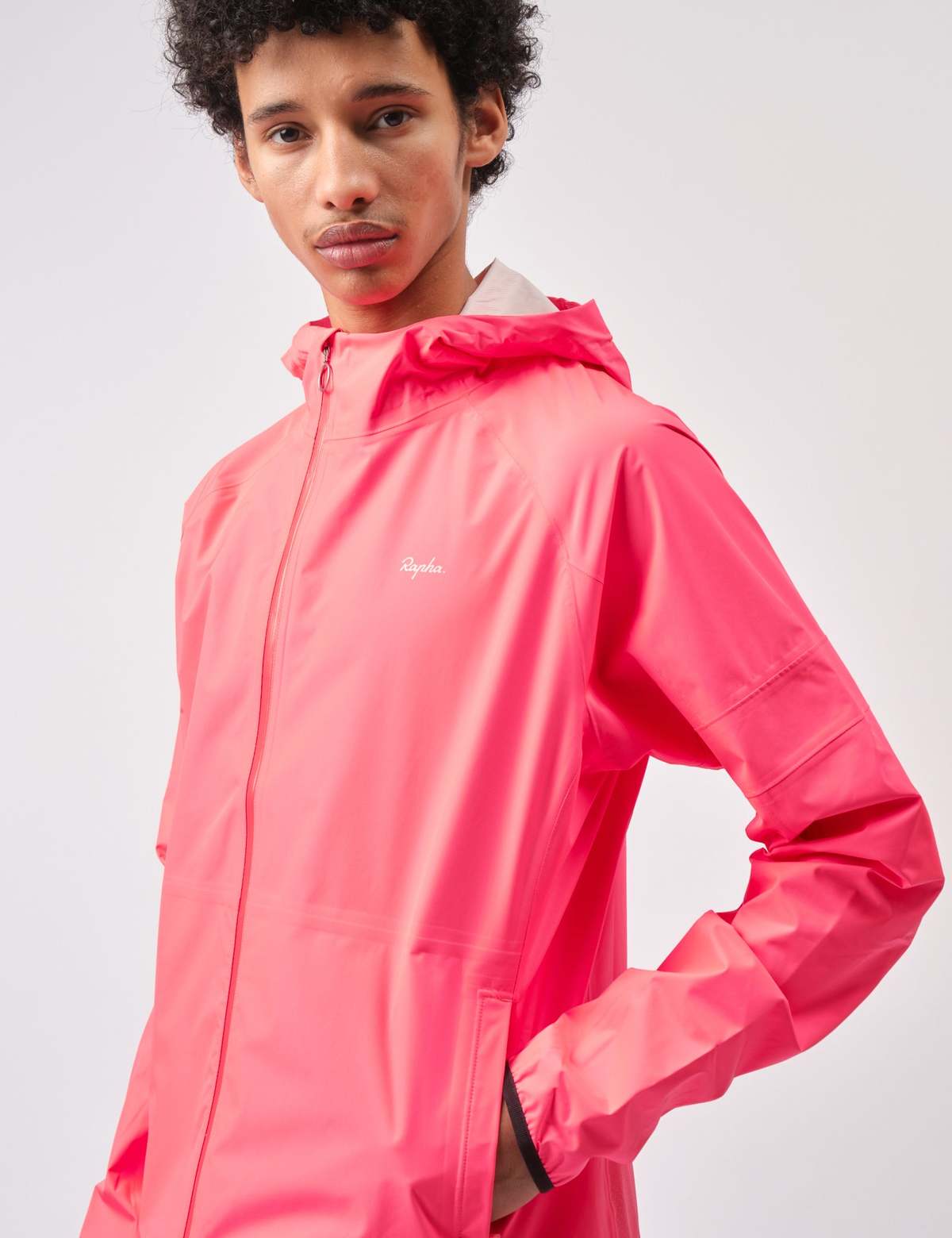 Rapha Men's Commuter Jacket - High Vis Pink/Silver | Garmentory