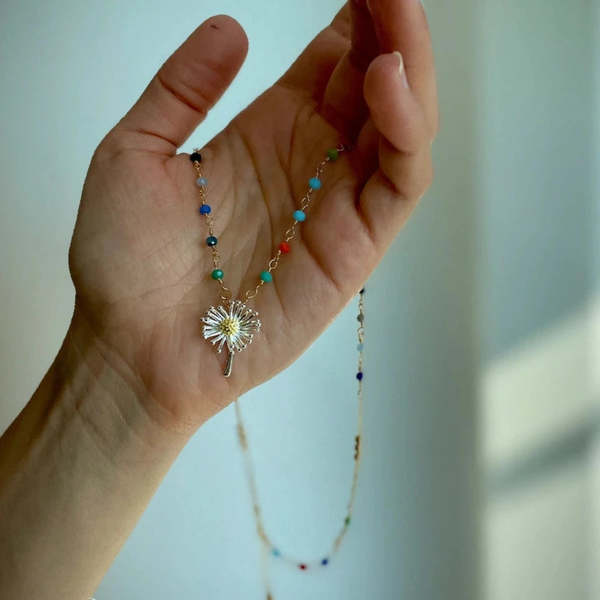 Wilymi Jewelry Co. Dandelion Charm Necklace - Gold