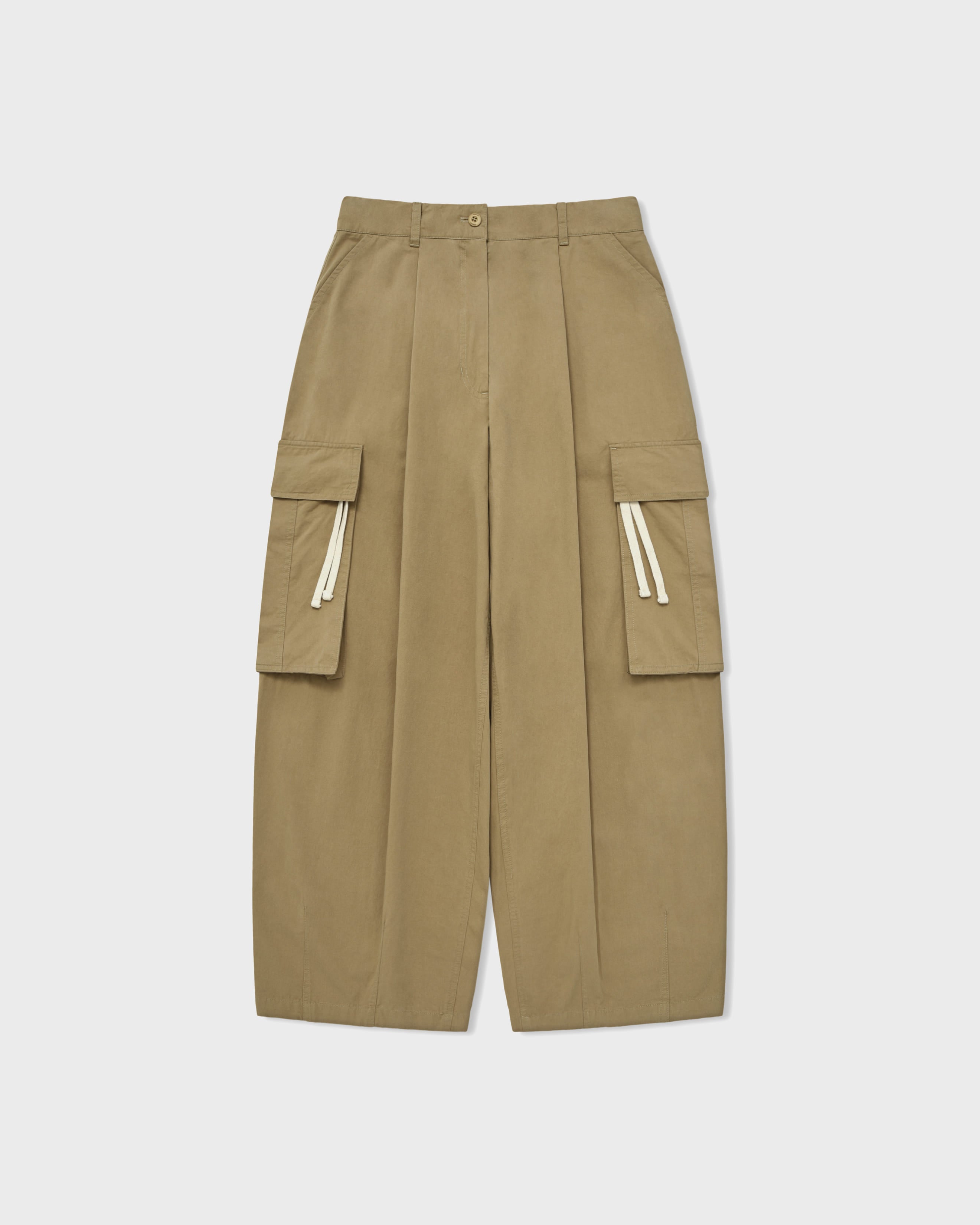 Anglan Strap Cargo Balloon Pants - Beige | Garmentory