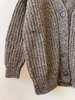 Happy French Gang Gaston Undyed Alpaca Cardigan - Graphite - Thumbnail 3