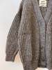 Happy French Gang Gaston Undyed Alpaca Cardigan - Graphite - Thumbnail 10