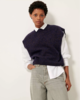 Sessun Fabinino Knit Vest - Ink Blue - Thumbnail 1