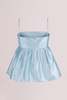 baaby Gathered Silk Babydoll Top - Baby Blue - Thumbnail 5