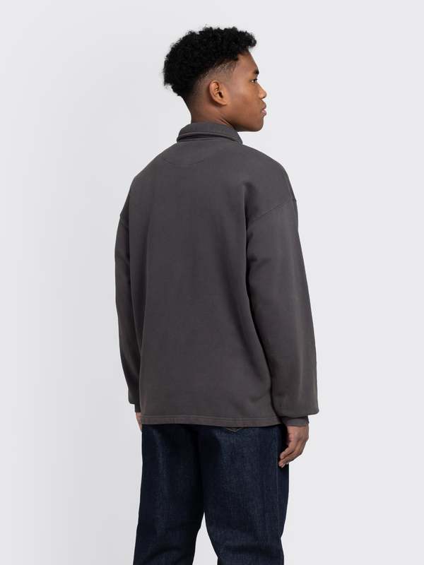 【FUCKING AWESOME】BLACKLETTER RUGBY DARK GREY Fucking Awesome Men's Blackletter Rugby Shirt in Dark Grey