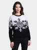 Minnie Rose Snowflake Reversible Pullover - Black/White - Thumbnail 2