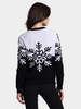 Minnie Rose Snowflake Reversible Pullover - Black/White - Thumbnail 3