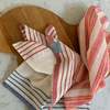 Eco Hilana Andana Striped Tablecloth Set - Magenta - Thumbnail 7