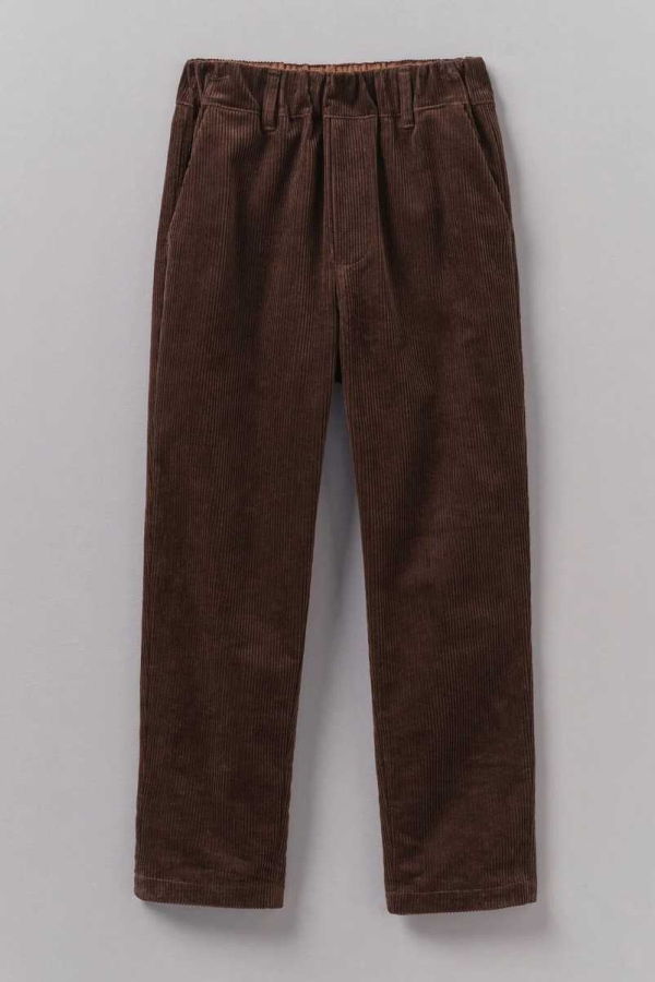 TOAST Gabi Organic Cord Pull On Pants - Chestnut