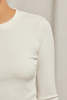 Perfect White Tee Jolie Rib L/S Crewneck - Sugar - Thumbnail 2