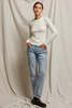 Perfect White Tee Jolie Rib L/S Crewneck - Sugar - Thumbnail 4