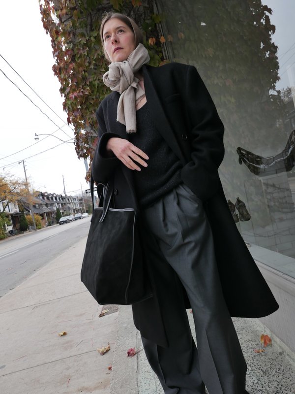 KASSL EDITIONS SUEDE TOTE IN BLACK | Garmentory
