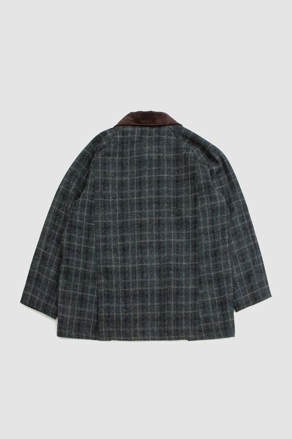 De Bonne Facture Harris Tweed Wool Forest Jacket - Grey Windowpane De Bonne Facture Harris Tweed Wool Forest Jacket - Grey Windowpane