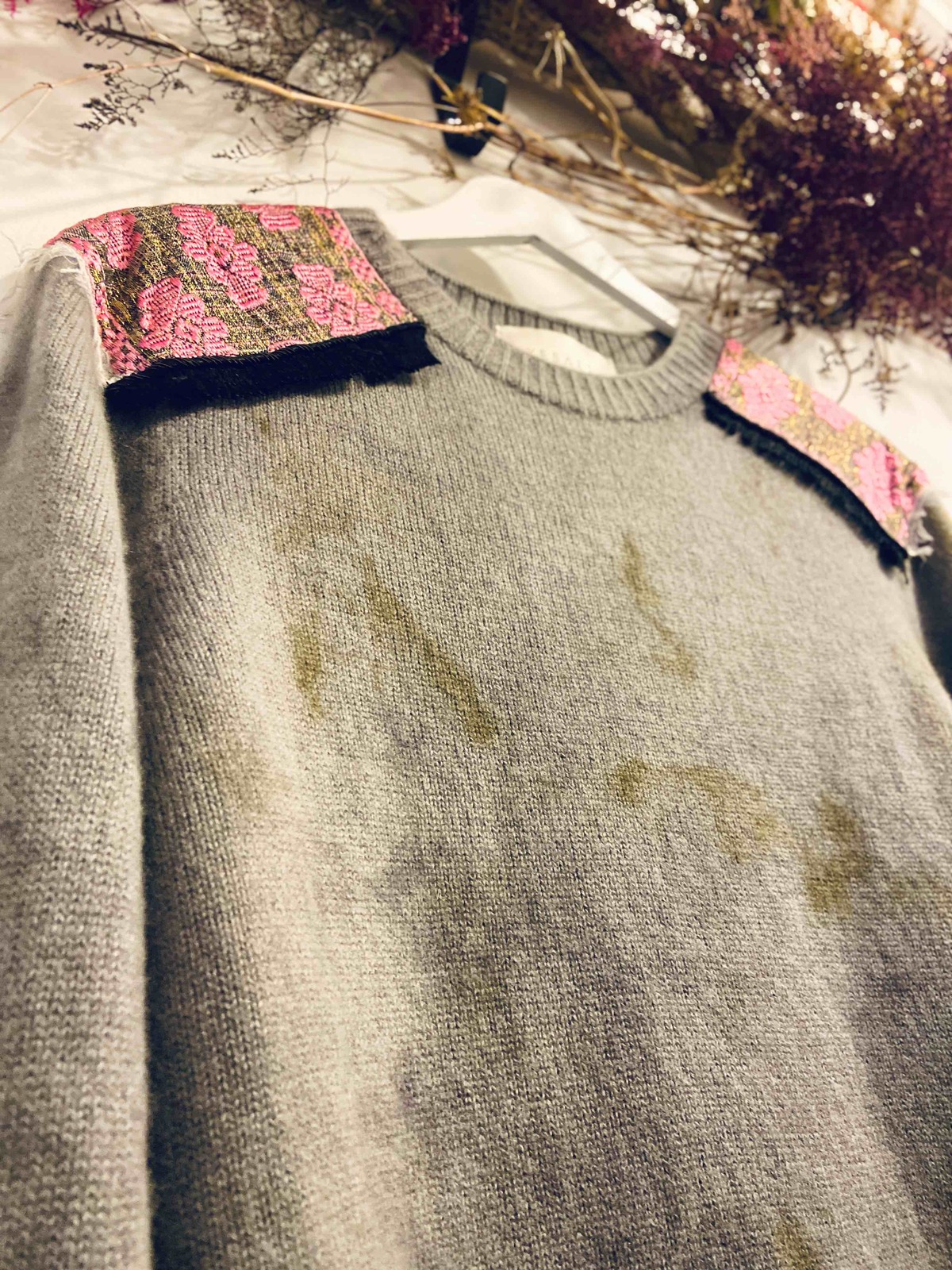 Yesaet Hirut Botanically Dyed Crewneck Sweater - Vintage Camo Botanical - Image 5 of 5