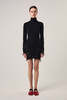 MM6 Maison Margiela Ripped Detailing Wool Mini Dress - Black - Thumbnail 1