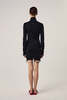 MM6 Maison Margiela Ripped Detailing Wool Mini Dress - Black - Thumbnail 3
