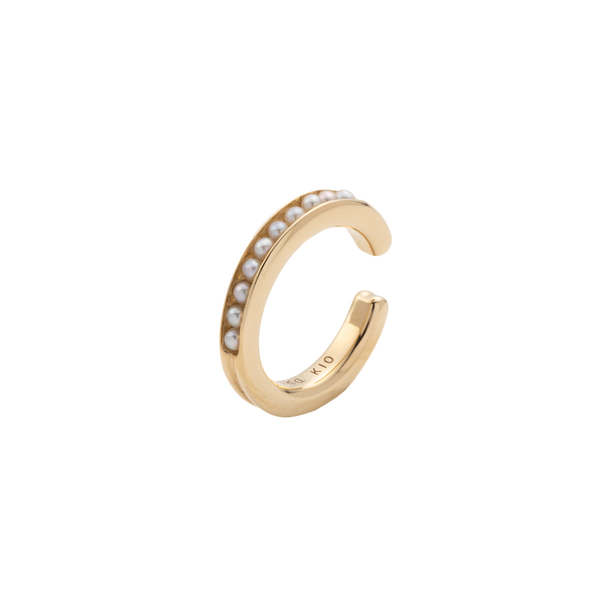Hirotaka Caviar Pearl Ear Cuff - Gold