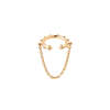 Hirotaka Sea Anemone Chain Ear Cuff - Gold - Thumbnail 4