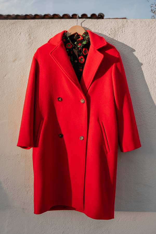 Jess Meany Avens Engine Wool Coat - Red