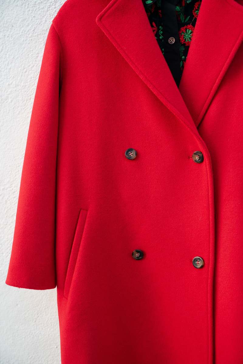 Jess Meany Avens Engine Wool Coat - Red