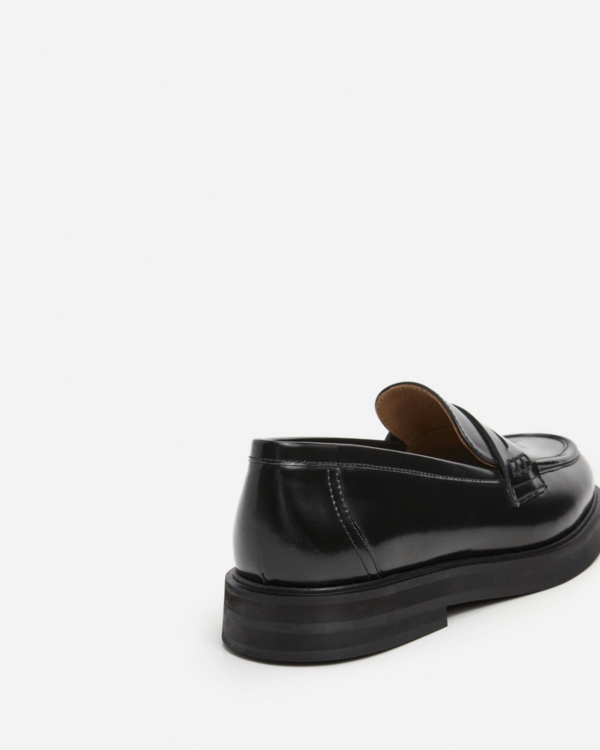 Flattered Sadie Abrassivato Leather Loafer - Black | Garmentory display picture 1