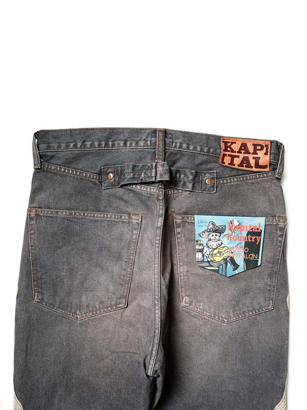 パンツ Kapital 14oz Denim Mexican Tuxedo 5P Kapital 14oz Black Denim MEXICAN TUXEDO 5P OKAGILLY | Canoe Club