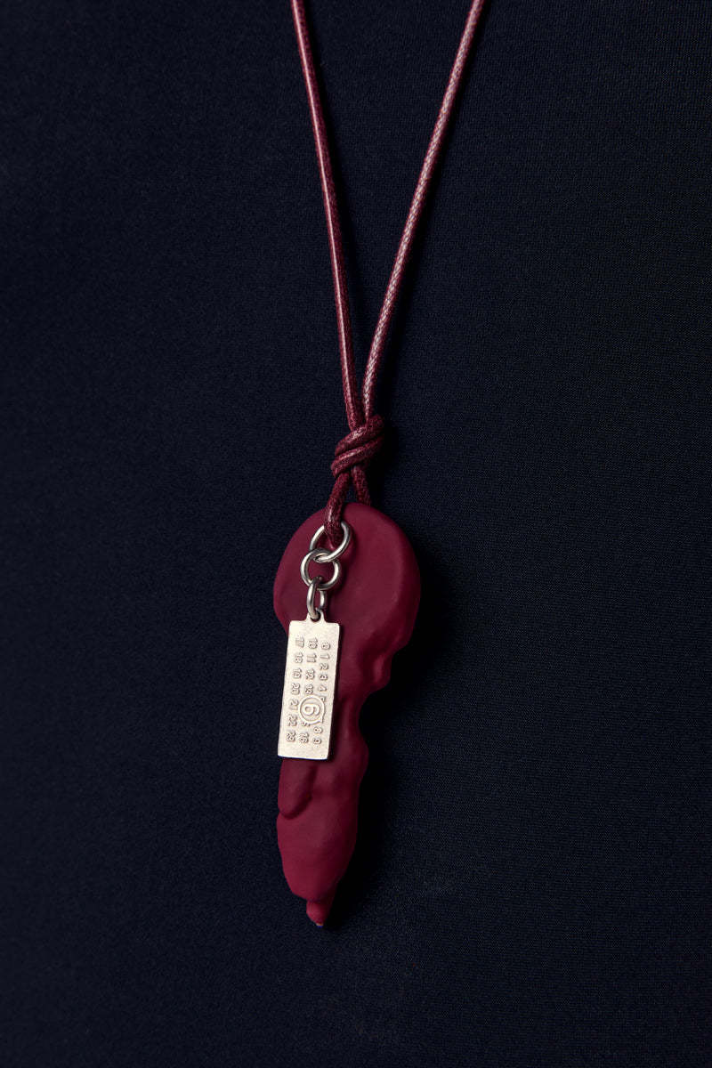 MM6 Maison Margiela Key Necklace - Dark Red | Garmentory